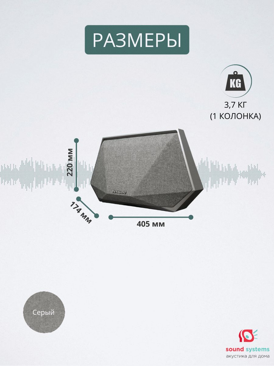 Портативные колонки Dynaudio Music 3, Light grey – купить напольную  акустику по цене 55 990 ₽